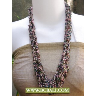 Mix Colors Necklace Seed Beading